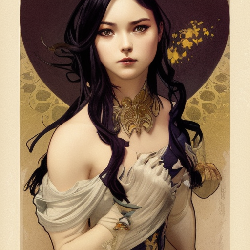 Cassandra cain in a wedding dress, riot entertainment, Realistic,Artgerm,Concept Art,Portrait, by Alphonse Mucha,by Greg Rutkowski