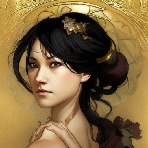 Cassandra cain in a wedding dress, riot entertainment, Realistic,Artgerm,Concept Art,Portrait, by Alphonse Mucha,by Greg Rutkowski