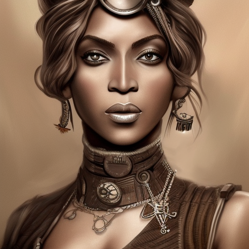 Steampunk portrait of Beyonce, Highly Detailed,Intricate,Artstation,Beautiful,Digital Painting,Sharp Focus,Concept Art,Elegant